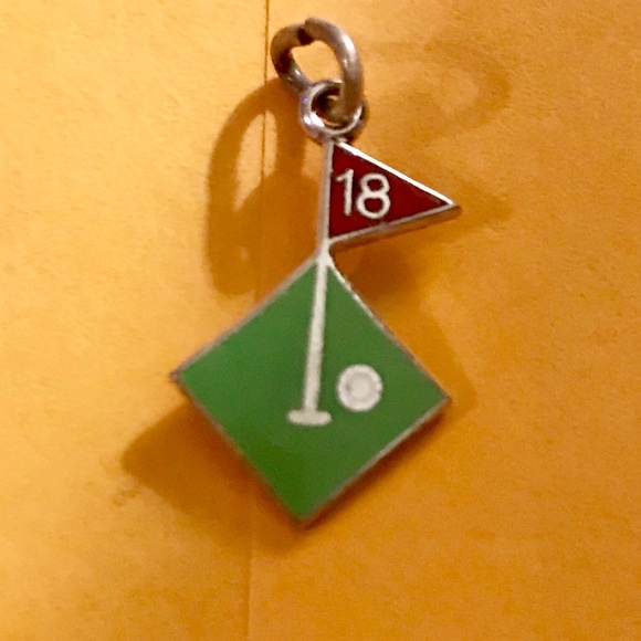 STERLING SILVER “18TH HOLE” CHARM - Picture 1 of 3